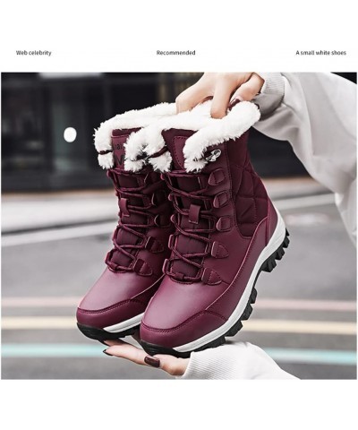 Women High Top Hiking Shoes Winter Anti-Slip Warm Snow Shoes Outdoor Climbing Trekking Shoes Boots 7 Snow $34.85 Outdoor Shoes