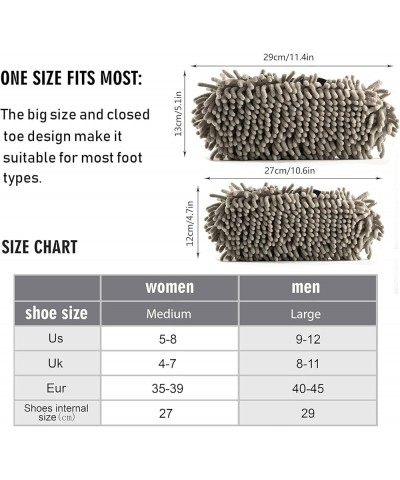 Unisex Fuzzy Slippers, Cozy Floor Dusting Cleaning Mop Shoes for Men Women M-L Multi 17 $13.74 Slippers