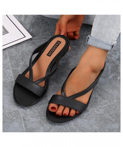 Sandals For Women Black Flats For Women Dressy Women'S Flip Flops Stair Slides Indoor For Power Plate Vibration Platfo Black ...