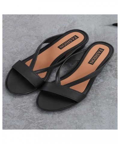 Sandals For Women Black Flats For Women Dressy Women'S Flip Flops Stair Slides Indoor For Power Plate Vibration Platfo Black ...