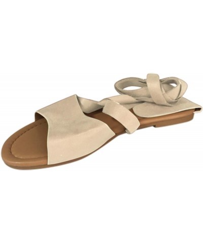 Sandals for Women Summer 2021 Womens Sandals Open Toe Flip Flops Slippers Casual Summer Beach Wedge Sandals Z15-khaki $20.21 ...