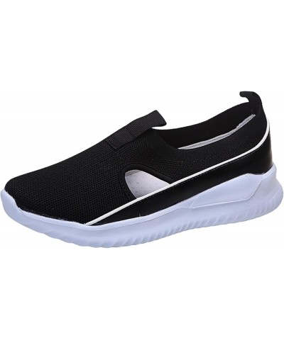 Womens Play Sneaker Fashion Work Shoes Casual Walking Canvas Slip on Shoes Gym Shoes Sandals Shoes Black $15.39 Fashion Sneakers