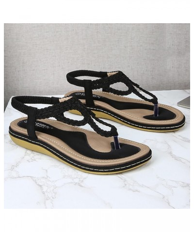 Casual Sandals Fall Summer Summer Sandals For Women Shoes Women's Fashion Shoes Wedges Strapped Sandals Women Black $16.47 Sa...