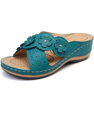 Ladies Shoes Fashion Women's Casual Shoes Breathable Outdoor Pure Color Leisure Sandals Va4-blue $13.15 Sandals