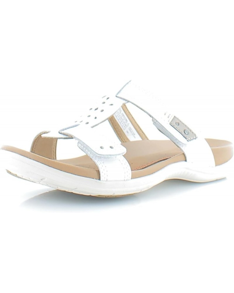 Rubey Slide Women's Comfort Sandal White/Pewter $26.51 Sandals