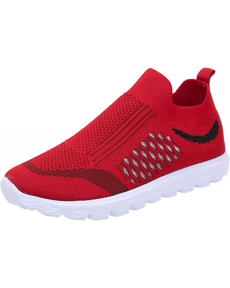 Slip On Moccasins Running Trainers Memory Foam Shoes Women Women's Running Shoes Women's Casual Shoes Z 15-red $19.15 Athleti...