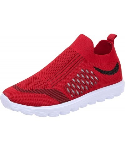 Slip On Moccasins Running Trainers Memory Foam Shoes Women Women's Running Shoes Women's Casual Shoes Z 15-red $19.15 Athleti...