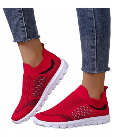 Slip On Moccasins Running Trainers Memory Foam Shoes Women Women's Running Shoes Women's Casual Shoes Z 15-red $19.15 Athleti...