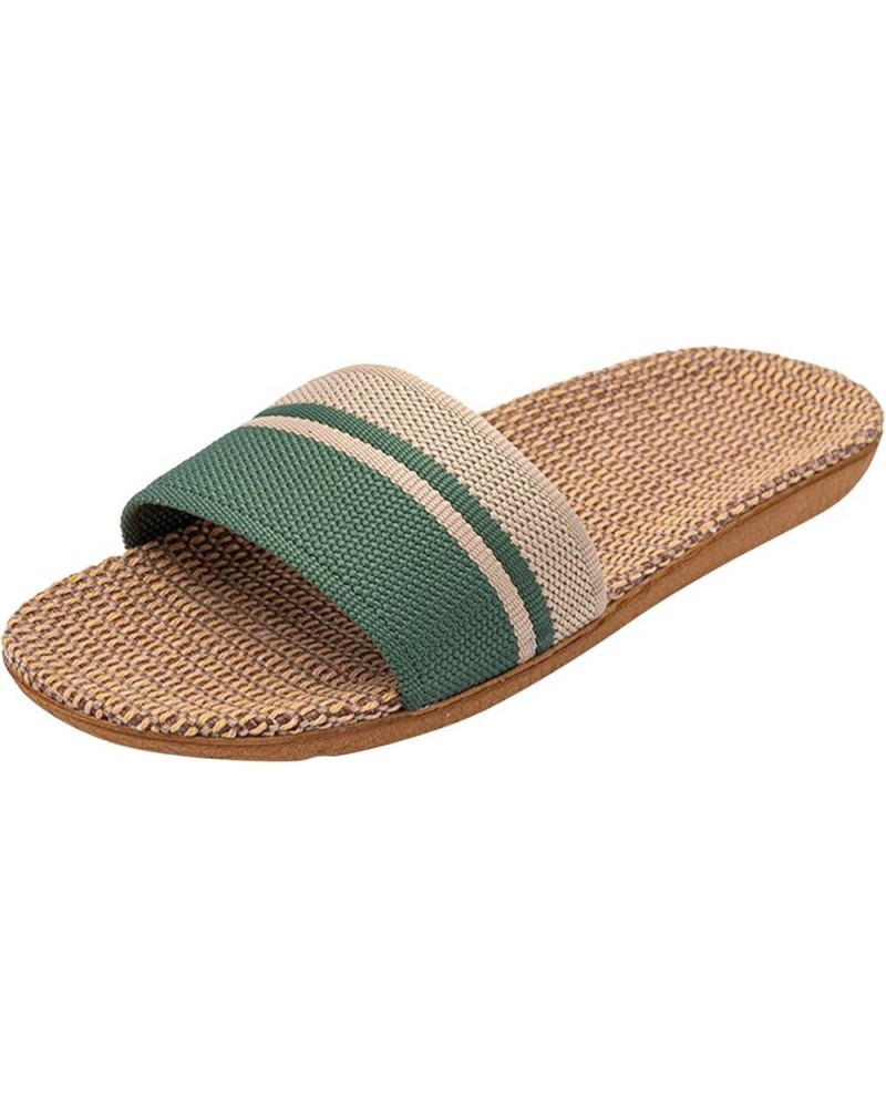 Wedge Sandals for Women Thong T-Strap Orthotic Espadrilles Sandals Comfy Slip On Cork Foot Bed 2 Band Sandal 172-qrcvgj-green...