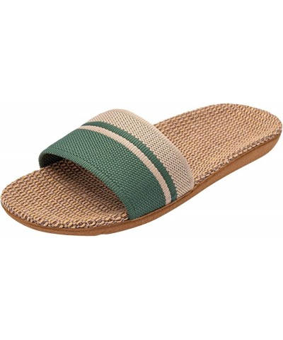 Wedge Sandals for Women Thong T-Strap Orthotic Espadrilles Sandals Comfy Slip On Cork Foot Bed 2 Band Sandal 172-qrcvgj-green...