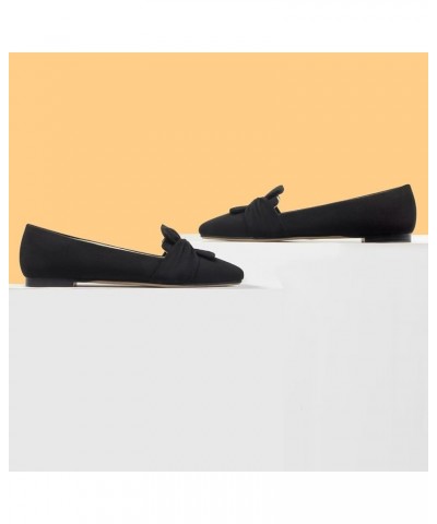 Women's Flats Dressy Pointed Toe Comfortable Bowknot Ballet Flats Shoes Black White $20.58 Flats