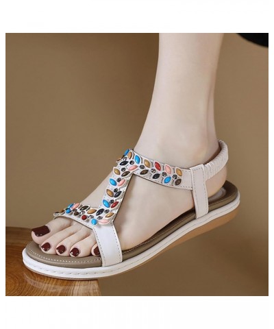 Women's Cute Open Toes Cut-Out Slip On Open Toe Flat Slides Sandals Womens Sandals T-Strap Buckle Black Sandals Women White $...