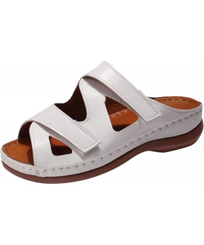 Flip Flop Slippers Women Arch Support Slippers For Teen Women Sandals Comfortable Walking Sandals For Women Comf H-white $15....