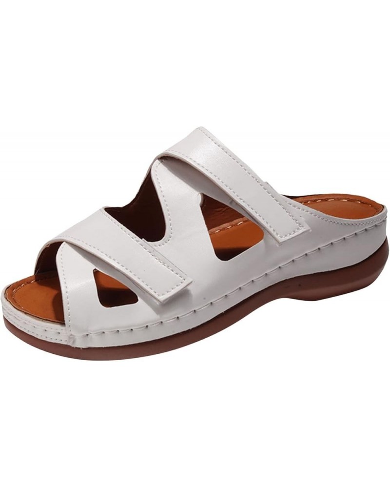 Flip Flop Slippers Women Arch Support Slippers For Teen Women Sandals Comfortable Walking Sandals For Women Comf H-white $15....