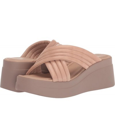 Women's Maz-Italy Platform Sandal Wedge Nude Leather $18.65 Sandals