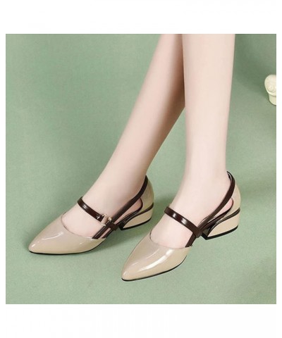 Sandals For Women Casual Summer Breathable High Heeled Casual Women'S Pointed Toe High Heeled Strap Fashion Sandals Khaki $17...