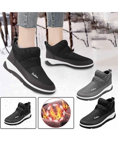 Women's Winter Snow Boots Waterproof Warm Fed Ankle Boots Flat Comfortable Non-Slip Ankle Boots Casual Outdoor Winter Warm Sp...