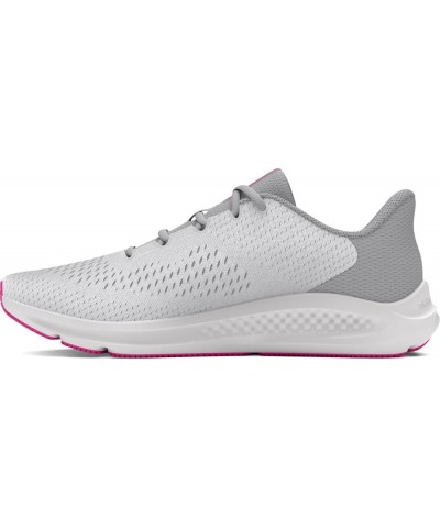 women's Charged Pursuit 3 Big Logo Running Shoe (106) Halo Gray/Mod Gray/Fluo Pink $25.19 Athletic Shoes