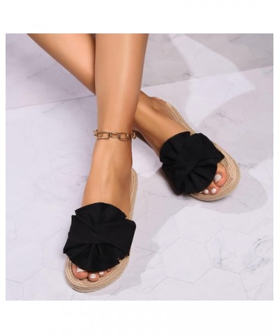 Slide Sandals for Women Thong T-Strap Orthotic Arch Support Walking Sandals Comfortable Outdoor Shoes 16-nrny-a-black $15.46 ...