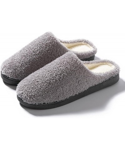 Women's Home Slippers Round Head Open Toes Flat Bottom Comfortable Cotton Linen House Slippers D-grey $14.74 Slippers