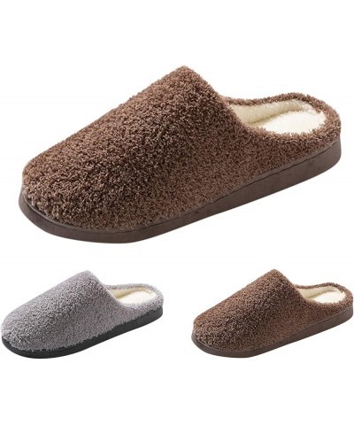 Women's Home Slippers Round Head Open Toes Flat Bottom Comfortable Cotton Linen House Slippers D-grey $14.74 Slippers