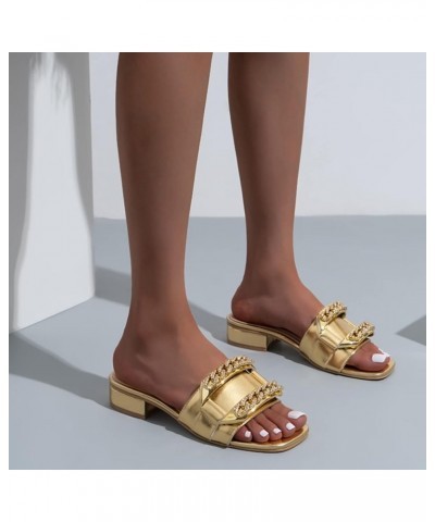 Flip Flop Slippers Women Slides Sandals Women Slides Brown Women Sandals Comfortable Flats Shoes Women Dressy B-gold $10.90 S...