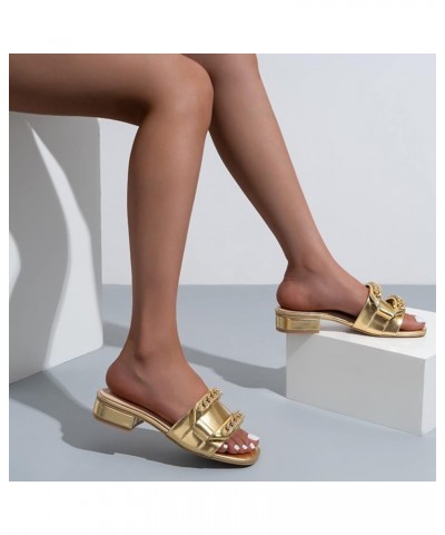 Flip Flop Slippers Women Slides Sandals Women Slides Brown Women Sandals Comfortable Flats Shoes Women Dressy B-gold $10.90 S...