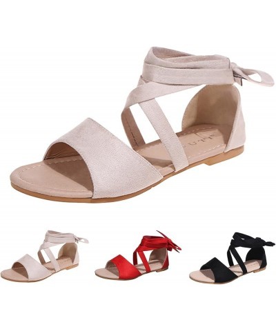 Strappy Sandals For Women Low Heel Casual Womens Sandals Women'S Sandals Wide Width Sandals For Women Strappy Sandals Khaki-i...