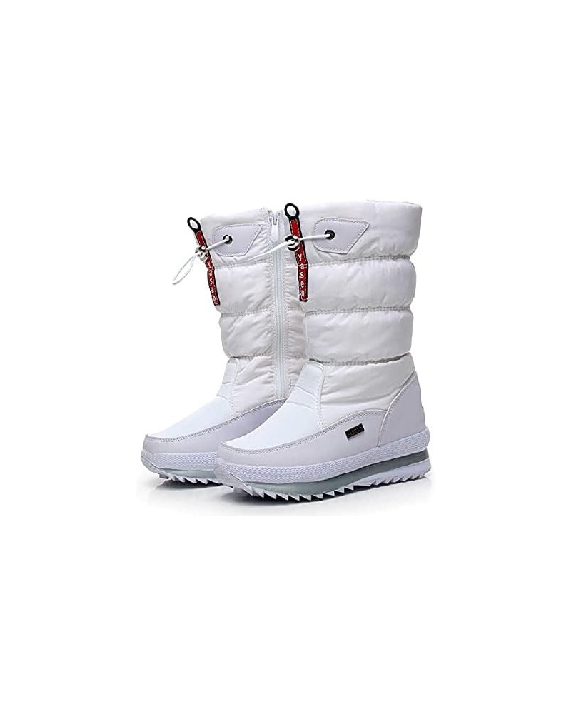 Snow Boots, Platform Winter Boots Thick Fleece, Waterproof Non-Slip Boots, Fashionable Women's Winter Shoes, Warm Fur, Multi-...