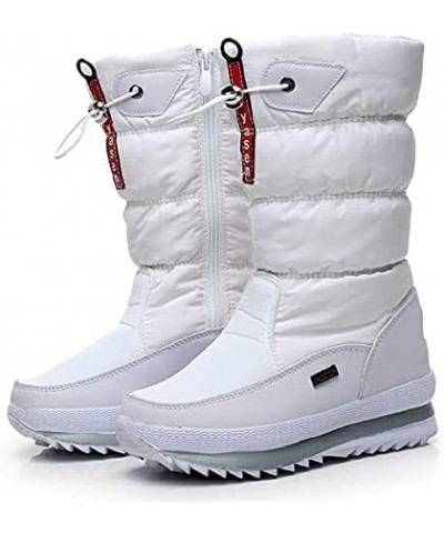 Snow Boots, Platform Winter Boots Thick Fleece, Waterproof Non-Slip Boots, Fashionable Women's Winter Shoes, Warm Fur, Multi-...