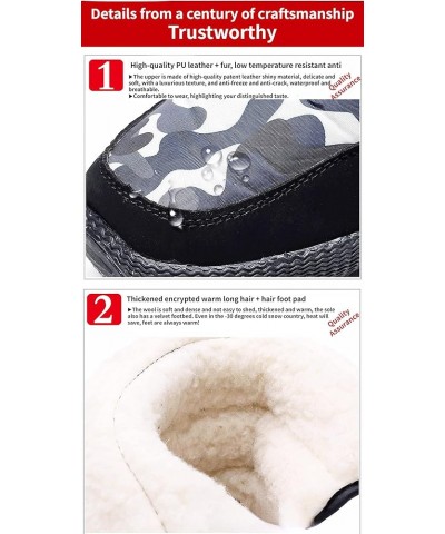 Snow Boots, Platform Winter Boots Thick Fleece, Waterproof Non-Slip Boots, Fashionable Women's Winter Shoes, Warm Fur, Multi-...