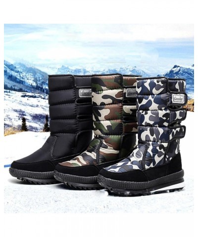 Snow Boots, Platform Winter Boots Thick Fleece, Waterproof Non-Slip Boots, Fashionable Women's Winter Shoes, Warm Fur, Multi-...