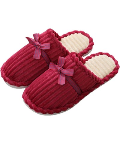 Fluffy Slippers for Women Breathable Slip-on Home Slippers Comfy Soft Sole Slip- Resistant Flat Sliders Ladies Warm Cozy Fuzz...