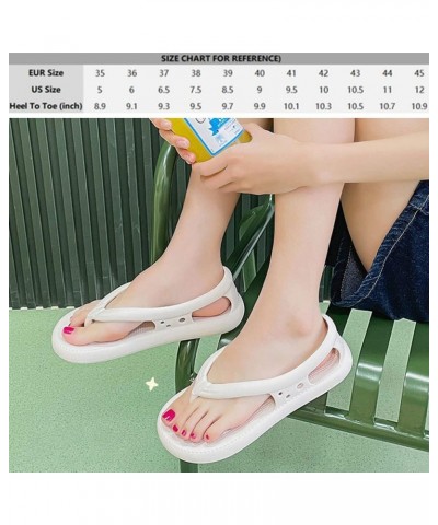 Summer Beach Non-slip Flip Flops, New Summer Soft Comfortable Thong Sandal, Men's Women's EVA Non-slip Thick Bottom Beach San...