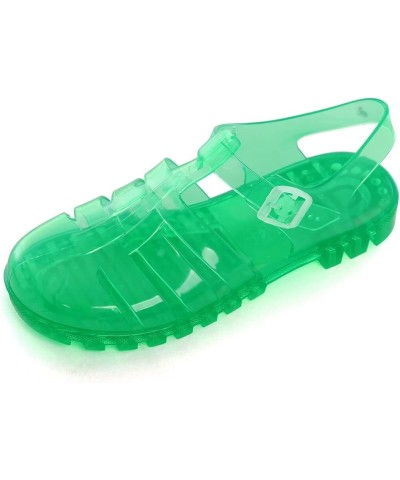 Crystal Jelly Heel Sandals For Women Summer Beach Jelly Shoes Jelly Green $16.79 Sandals