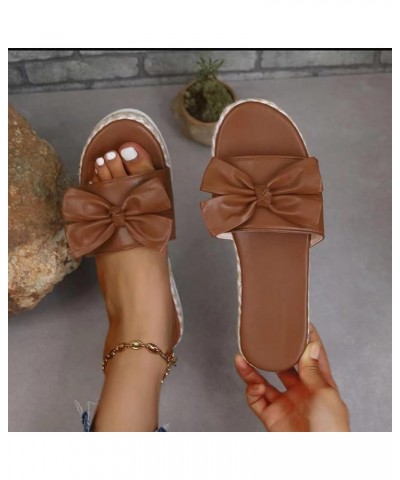 Women's Heeled Sandals Walking Beach Women's Athletic Outdoor Slides Fashion Chunky Block Heels Brown $13.91 Outdoor Shoes