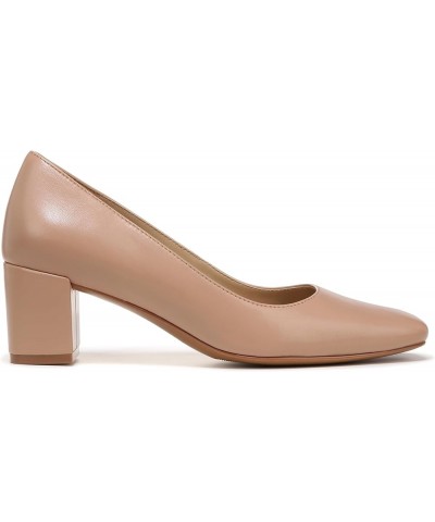 Women Karina Low Block Heel Square Toe Pump Gingersnap Brown Leather $47.15 Pumps