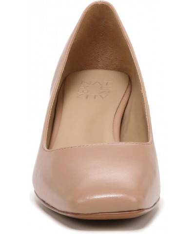 Women Karina Low Block Heel Square Toe Pump Gingersnap Brown Leather $47.15 Pumps