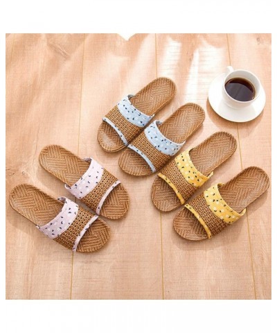 House Slippers Slippers Tatami Slippers Indoor Slippers Open Toe for Men Women 1 Pair Yellow $12.87 Slippers