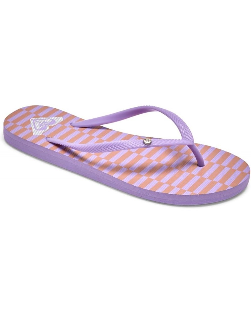 Women's Bermuda print sandals Espresso Lavender $31.05 Sandals