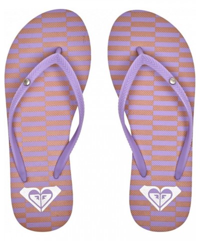 Women's Bermuda print sandals Espresso Lavender $31.05 Sandals