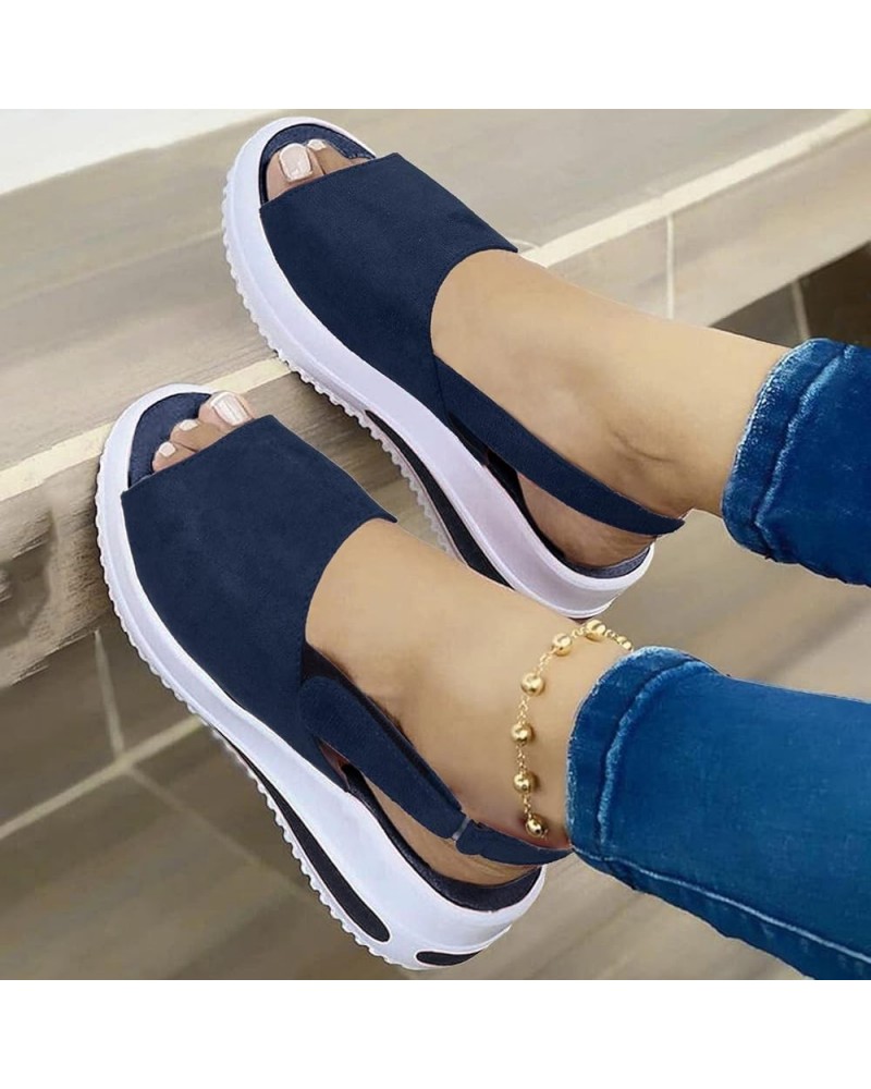 Sandals for Women Dressy Summer Womens Fashion Open Toe Closed Toe Sandals Wedge Sports Sandals Casual Ankle Strap Platform S...