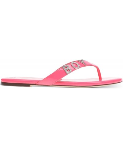 Womens Fantasia Patent Embellished Flat Sandals Hot Pink Patent $12.98 Sandals