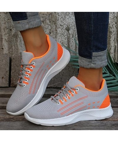 Breathable Mesh Sneakers for Women Ladies Wedge Fashion Casual slip on Soft Sole shoes Non Slip Arch Support (Grey, 8.5) 8.5 ...