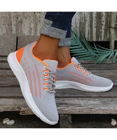 Breathable Mesh Sneakers for Women Ladies Wedge Fashion Casual slip on Soft Sole shoes Non Slip Arch Support (Grey, 8.5) 8.5 ...