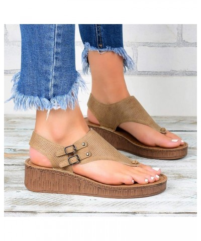 summer sandals for women comfy sandals for women shoes for women flats comfortable low block heels for women open toe wedge K...