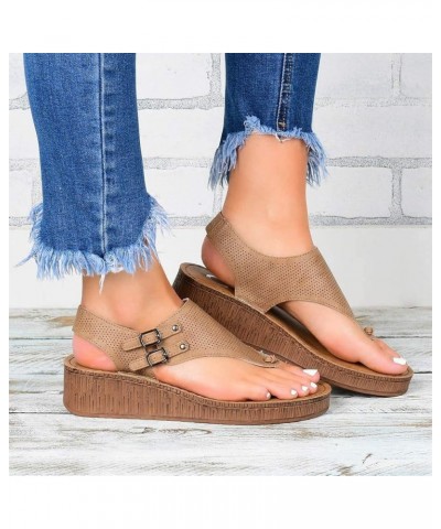 summer sandals for women comfy sandals for women shoes for women flats comfortable low block heels for women open toe wedge K...