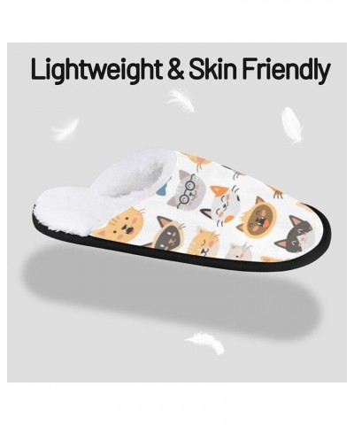 Slippers for Women Men Indoor and Outdoor Memory Foam Cozy Fuzzy House Slippers Soft Winter Warm Plush Bedroom Shoes Retro Ca...