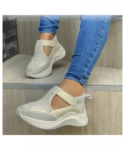 Nurse Shoes for Women, Women's Casual Large Size Pure Color Breathable Thick Bottom Casual Sneakers White $20.17 Fashion Snea...