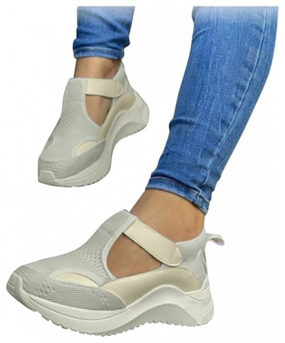 Nurse Shoes for Women, Women's Casual Large Size Pure Color Breathable Thick Bottom Casual Sneakers White $20.17 Fashion Snea...